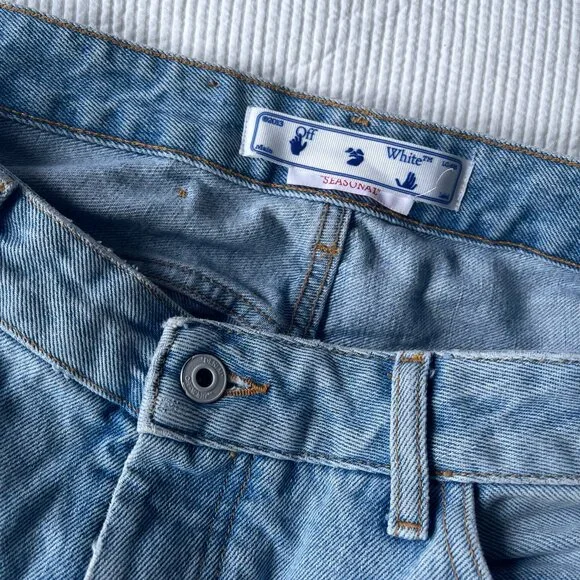 Off-White Painted Toybox Extralong Cargo Jeans - Picture 8 of 13